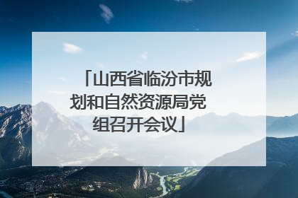 山西省临汾市规划和自然资源局党组召开会议